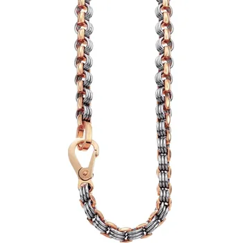 Řetízek Zancan pánský náhrdelník z růžového a bílého zlata EC289RB-60