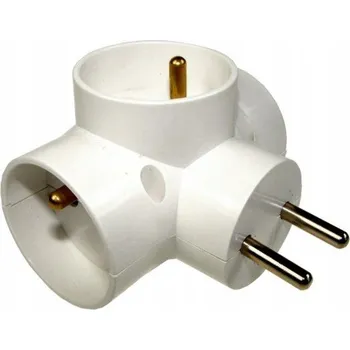 Elektrická zásuvka ELEKTRICKÉ ROZBOČKA S UZEMNĚNÍM, BÍLÉ, 3GNx10A