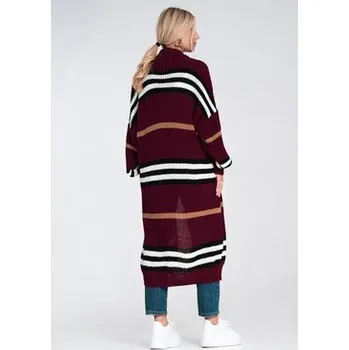 Oblečení a móda FIGL Kardigan M1246 Bordó Regular Fit L