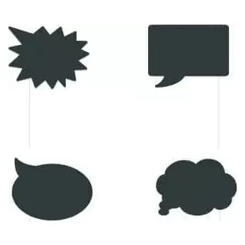 Party dekorace Rekvizity do fotokoutku - bubliny na vlastní text 8ks