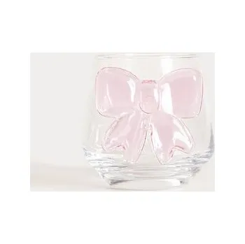 Sklenice Szklanka | BOWY | z różową kokardą | 0,35 l | 752377