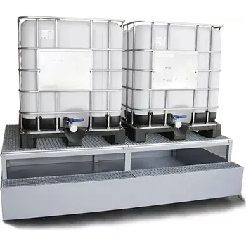 jímka Kovová lakovaná záchytná jímka s roštem - 240 x 150 x 66 cm