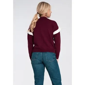 Dámský svetr FIGL Svetr M1242 Bordó Regular Fit M