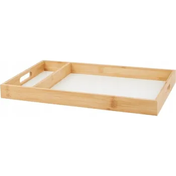 PODNOS NA SERVÍROVÁNÍ Kávy Čaje S PŘEHRÁDKOU Dřevěný 43 x 28 x 4 cm