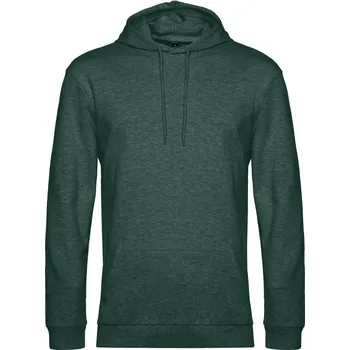 Pánská mikina B&C Pánská mikina s kapucí #Hoodie Barva: Zelená tmavá melír, Velikost: S