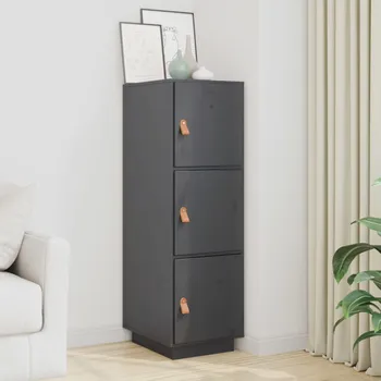 Příborník do zásuvky Skříň highboard šedá 34x40x108,5 cm masivní borové dřevo - 8720287205623