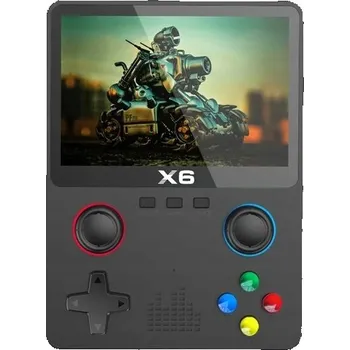 Herní konzole Nejnovější přenosná herní konzole pro děti X6 s 3,5palcovým displejem, Černá