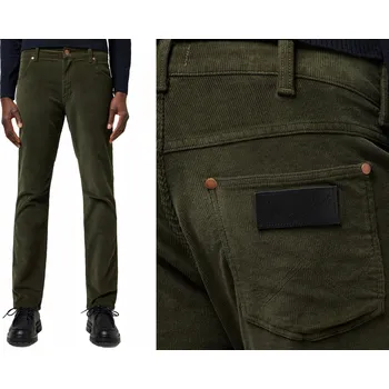 Dámské spodní prádlo Wrangler Greensboro Pánské manšestrové kalhoty rovného střihu 112371011 W40 L34