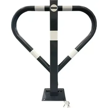 Plotový sloupek Černo-bílý ocelový parkovací sloupek Butterfly - 55 x 61 cm