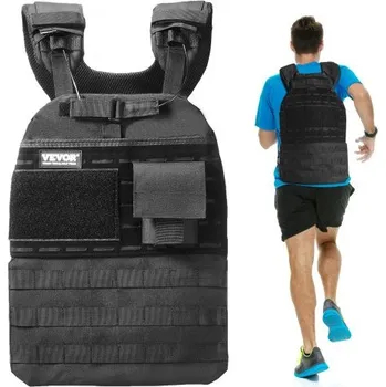 Zátěžové oblečení Zátěžová vesta , zátěžová vesta do 18 kg, nastavitelná bunda s vlastní vahou pro muže a ženy, cvičební vybavení pro silový a vytrvalostní trénink, běh, jogging, chůzi, fitness a hubnutí