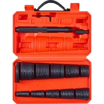 Sada nářadí Sada pro lisování ložisek , 52dílná, sada nástrojů pro natahování ložisek a těsnění s 49 pouzdry a rukojetí, sada nástrojů pro natahování pouzder, sada nástrojů pro demontáž a montáž z odolné uhlíkové oceli s úložným pouzdrem