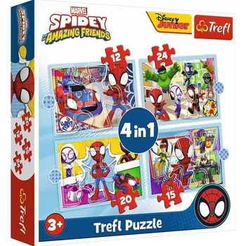 Puzzle Puzzle 4v1 Spideyho tým Trefl 34611 Spiderman 3+