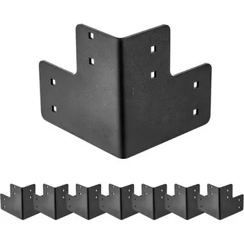 Dílenský stůl Sada rohových konzol pro pracovní stůl, 6,50 x 6,50 x 6,50 palce / 165 x 165 x 165 mm, nosnost 2204 liber/1000 kg, robustní ocelové úhlové konzoly pro vysokou pevnost a šrouby, pro plošinu dílenského stolu, 8 kusů