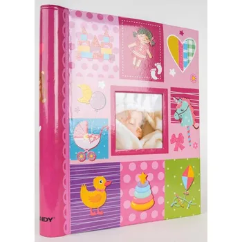 FANDY Fotoalbum samolepicí 22,5x28 cm 60 stran dětské Meadow 2 růžové