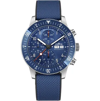 Hodinky Fortis Novonaut N-42 Cobalt Blue on Hybrid Strap F2040013
