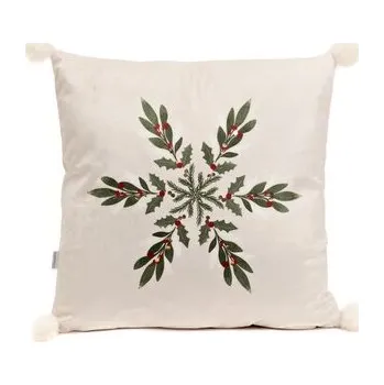 Vánoční polštář | GALOS | s bambulkami | 45x45 cm | 828015