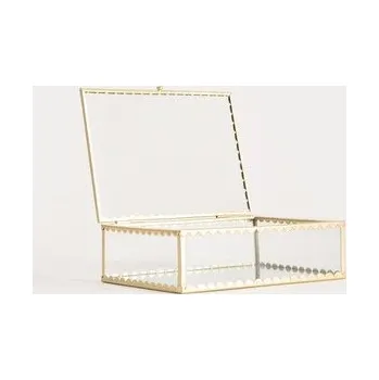 Szkatułka na biżuterię | GRAZIA | złota | 18x13x5,5 cm | 752544