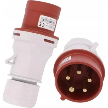 Elektrická zásuvka PAWBOL PRŮMYSLOVÁ ZÁSUVKA VIDLICE PŘENOSNÁ 16A 5P 400V IP44 6H B.1030