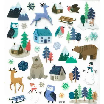 samolepka DP CRAFT Samolepky papírové DPNK-112 zimní krajina