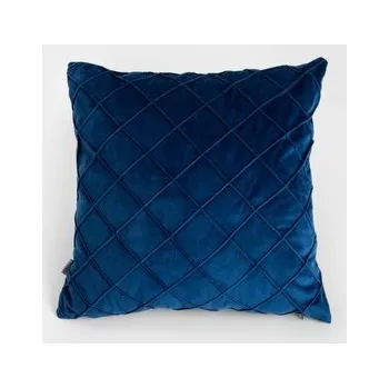 Dekorační polštář | COMERI | tmavě modrý diamantový vzor | 45x45 cm | 704888