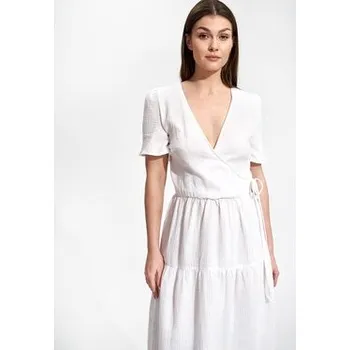 Oblečení a móda FIGL Šaty M872 Bílá Regular Fit XL