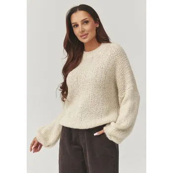 Dámská móda Svetr model 223237 Makadamia universal