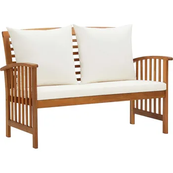 Zahradní lavice Zahradní lavice s poduškami 119 cm masivní akáciové dřevo - 8720286107539