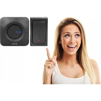 Domovní zvonek Bezdrátový zvonek Ondo do zásuvky, 36 melodií, dosah 200 m, černý Orno