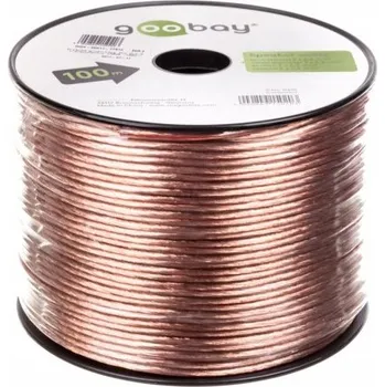 Audio kabel Plochý reproduktorový kabel Goobay 2 x 2,5