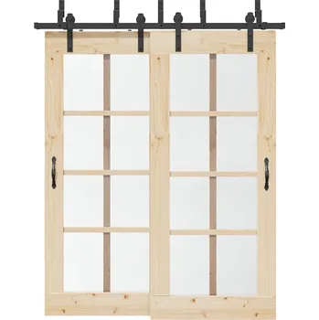 Nábytkové kování Sada příslušenství pro posuvné dveře 183 cm ocelová černá - 8721102857225