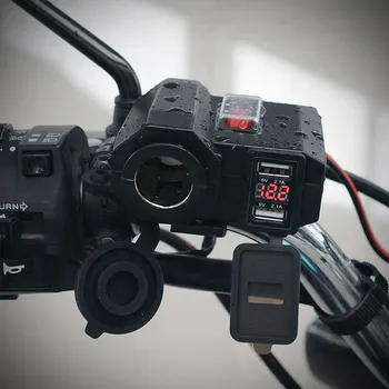 Elektrická zásuvka Multifunkční zásuvka // RAPTOR CHARGER 2xUSB 4,2A na motorku a čtyřkolku