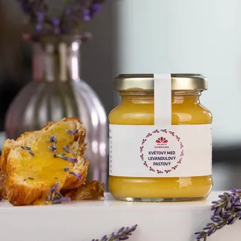 Včelařství Domovina Květový med levandulový pastový Hmotnost: 180 g