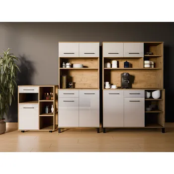 Stolarz Lempert Kuchyňský set VIGO - 2× kredenc + servírovací stolek