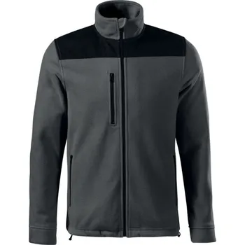 Pánská mikina RIMECK Mikina Effect 530 na zip, fleece, unisex - AKCE! MAL-5303613 S Šedá ocelová