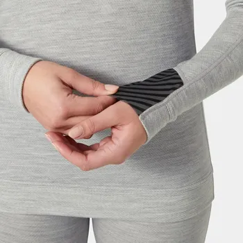 pracovní tričko Helly Hansen Tričko LIFA Merino 75209, funkční, dlouhý rukáv, dámské COT59520907705-grey melang 2XL Melír šedá