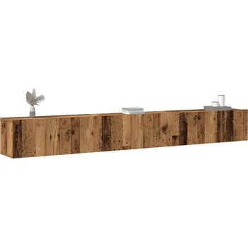 Obývací stěna Sada 3 kusů nástěnné TV skříňka starého dřeva kompozitní dřevo - 8721158760975