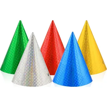 Party dekorace Čepičky barevné metalické 6 ks