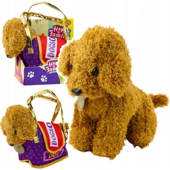 plyšák PEJSEK PUDL PLYŠÁK V TAŠCE NA SUCHÝ ZIP PLYŠOVÝ MAZLÍČEK PŘÍTULNÍČEK PRO DĚTI