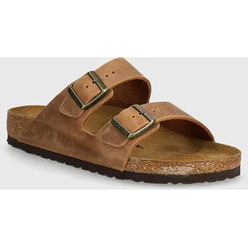 Dámské pantofle Kožené pantofle Birkenstock Arizona 1028272 hnědá 88X, EUR 45