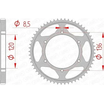 Nářadí na motocykly Řetězové kolo AFAM 12313-51