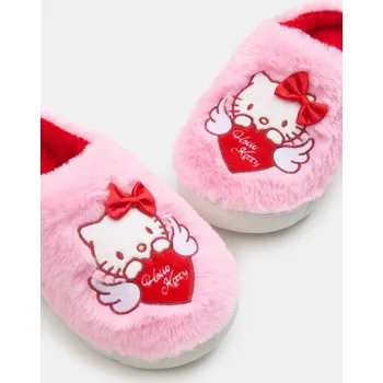 Dámské pantofle Sinsay - Pantofle s umělou kožešinou Hello Kitty - pastelová růžová - 661GR-03X - 661GR-03X-401
