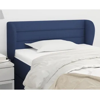 Čelo postele typu ušák modré 103x23x78/88 cm textil - 8720287251446