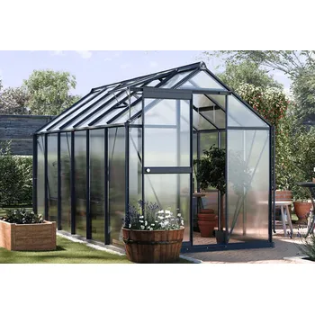 Skleník Cultivo Zahradní skleník z polykarbonátu Slide-In 183 x 361 cm, černý