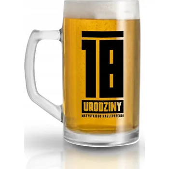 Sklenice VTIPNÝ PIVNÍ SKLENICE 500 ML DÁREK K 18. OSMNÁCTCE NAROZENINÁM GADGET