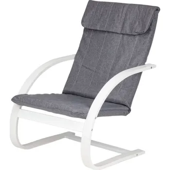 Jídelní židlička ModernHome TXWQM-31 Finské houpací křeslo - bílé/šedé