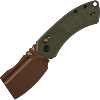 Kansept Korvid V Rose Gold Coated D2 Olive Green G10 TE2030V2