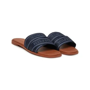 Dámská móda Nazouváky Tommy Hilfiger Webbing Mule FW0FW08421 Tmavomodrá 39