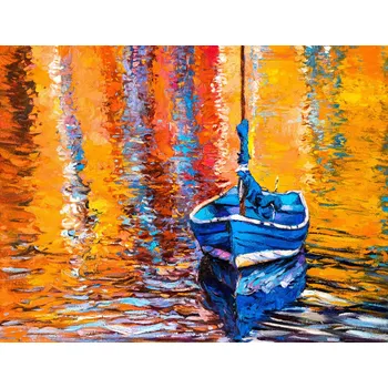 Topidlo Topný infrapanel s obrazem - 06 Rámy: Přírodní dřevo, Výkon a rozměr: 360 W – 89 cm × 54 cm (15 m³)