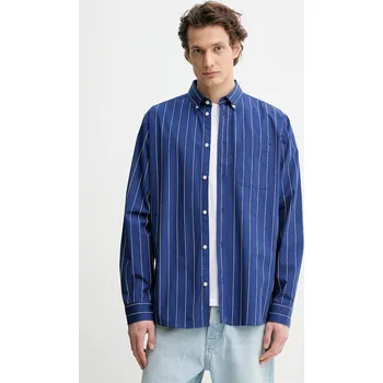 Pánská košile Bavlněná košile Les Deux LDM410206 námořnická modř 59X, vel. XL