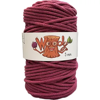 Příze Woody 5 mm – Tmavě růžová (100m)